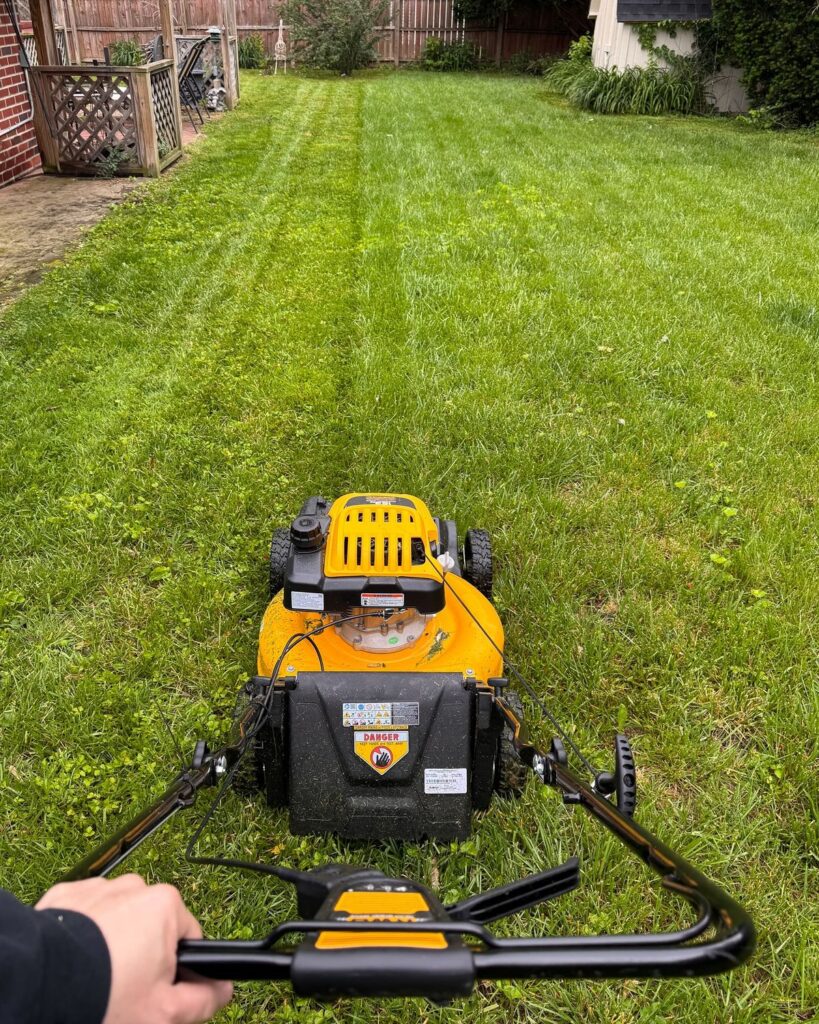 mowing